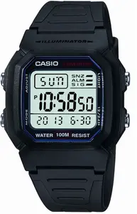 Casio W-800H-1AVES Men's Black Resin Strap Digital Watch