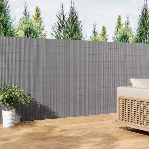 120cm W x 300cm L Sun-blocked Privacy Fence Screen Panels Light Grey