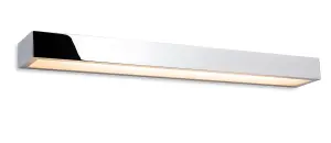 Luminosa Zulu Bathroom Down Light LED Wall Light - 600mm Chrome with Opal Glass Diffuser IP44