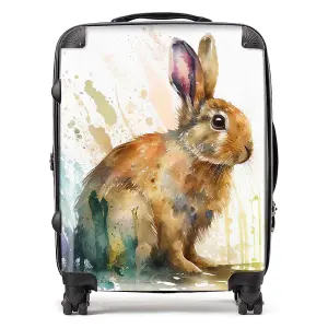 Rabbit Splash Watercolour Suitcase - Large