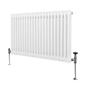 Traditional 2 Column Radiator - 600 x 1012 mm - White