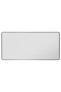 MirrorOutlet  Angulis - Black Aluminium metal curved Edge Full length Wall Leaner Mirror 68"x33" (174X85CM)