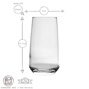 LAV - Lal Highball Glasses - 480ml - Pack of 6