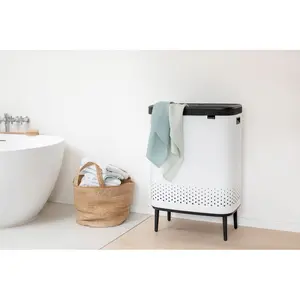 Brabantia Bo Hi 2 x 45 Litre Laundry Bin White