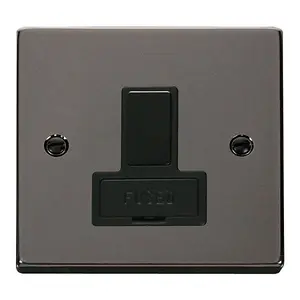 Black Nickel 13A Fused Connection Unit Switched - Black Trim - SE Home