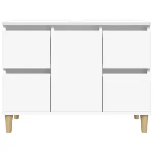 Berkfield Sink Cabinet White 80x33x60 cm Engineered Wood