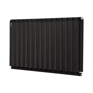 Aluminum Radiator Compatible with Heat pump. Model "Onyx" Black. 1000mm.Heigth600mm.Btu/hr:6440