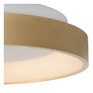 Lucide Vidal Modern Flush Ceiling Light 28cm - LED Dim. - 1x20W 2700K - Matt Gold, Brass