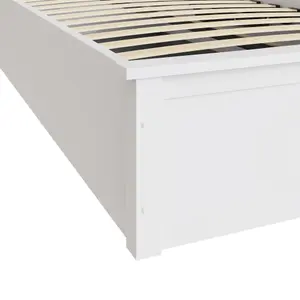 GFW Madrid Wooden Ottoman Bed 90cm Single White