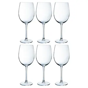 URBNLIVING 24cm Height Set of 6 Stemmed Wine Glasses 360ml