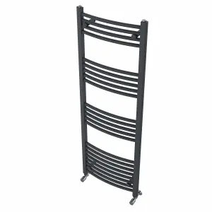 Rinse Modern Bathroom Heated Towel Rail Ladder Radiator 1400x500mm Curved for Bathroom Kitchen Anthracite