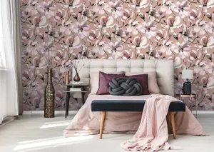 Galerie Flora Pink Cherry Blossom Wallpaper