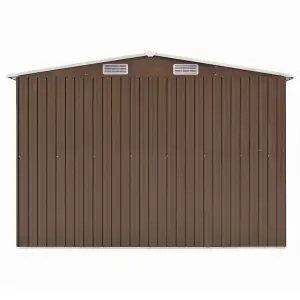 Berkfield Garden Shed Brown 257x990x181 cm Galvanised steel