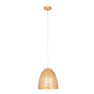 Interiors by Premier Lenno Small Gold Pendant Light