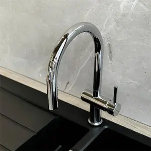 Liquida W19CH Single Lever Pull Out Head Chrome Kitchen Mixer Tap