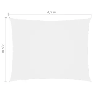 Berkfield Sunshade Sail Oxford Fabric Rectangular 2.5x4.5 m White