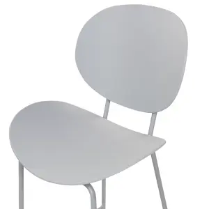 Set of 2 Bar Chairs SHONTO Light Grey