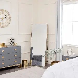 Melody Maison Gold Free Standing Cheval Mirror 155cm x 60cm