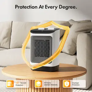 VonHaus Space Heater 2000W, Portable Electric Ceramic PTC Fan Heater with Thermostat, 5 Modes, Low Noise