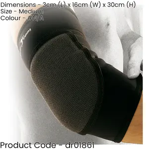 MEDIUM Neoprene Padded Elbow Support Compression Band - Slip On Minor Injuries