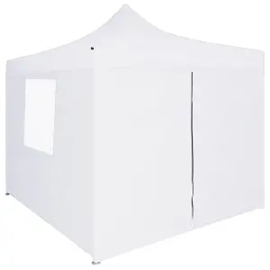 Berkfield Professional Folding Party Tent with 4 Sidewalls 2x2 m Steel White