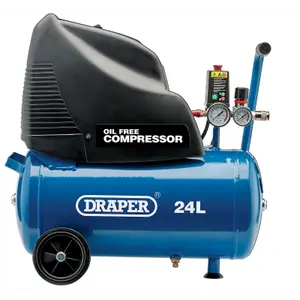 Draper  24L Oil-Free Direct Drive Air Compressor, 1.1kW/1.5hp 24978