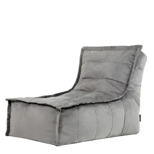 icon Dolce Lounger Bean Bag Charcoal Grey Velvet Bean Bag Chair