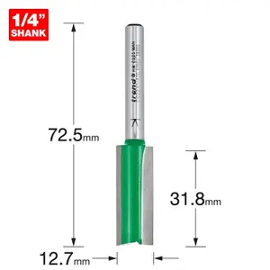 Trend C022 x 1/4 TCT Two Flute Cutter 12.7 x 31.8mm