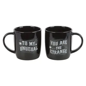 Something Different You Are The Strange To My Unusual Mug Set (Pack of 2) Black/White (One Size)