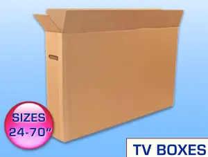 24 Inch TV Removal Cardboard Moving Double Wall Box Basic Protection Kit