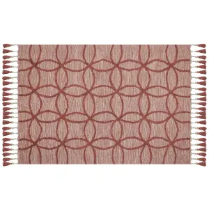 Cotton Area Rug 160 x 230 cm Red KIRSEHIR