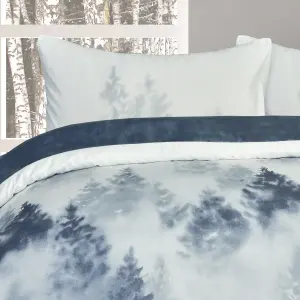 Smart Living Luxury Super Soft Reversible Misty Forest Duvet Cover with Pillowcase