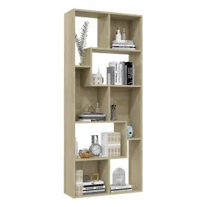 Berkfield Book Cabinet Sonoma Oak 67x24x161 cm Engineered Wood