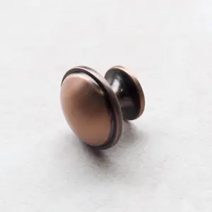 35mm Copper Cabinet Knob Brushed Antique Rose Gold Kitchen Cupboard Door Drawer Pull Handle Wardrobe Furniture Replacement