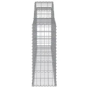 Berkfield Arched Gabion Basket 300x30x80/100 cm Galvanised Iron