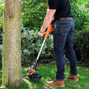 Yard Force 40V 30cm Cordless Grass Trimmer with Adjustable Head, Plant Guard and Wheel Support  LT G30W - Bare Unit