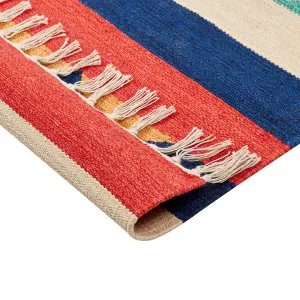 Cotton Kilim Runner Rug 80 x 300 cm Multicolour MARGARA