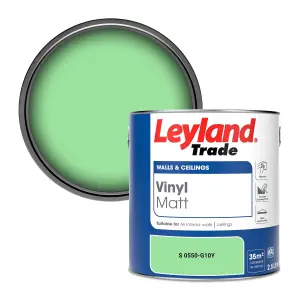 Leyland Trade Vinyl Matt Walls & Ceilings Emulsion Paint (S 0550-G10Y) 2.5L