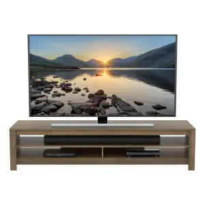 AVF Calibre 1.8m TV Stand, for TVs up to 85" - Rustic Sawn Oak