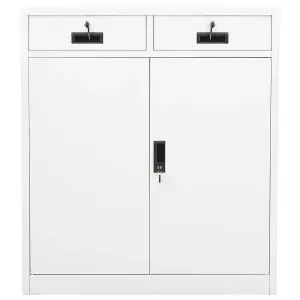 Berkfield Office Cabinet White 90x40x102 cm Steel