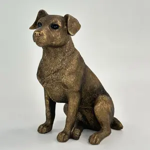 Jack Russell figurine from the Leonardo Reflections Bronzed range, gift boxed.