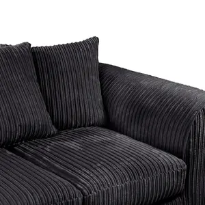 Lennox Black Sofa Set 2 Seater