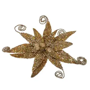 Glitter Fern Flower Clip Shaped Ornament