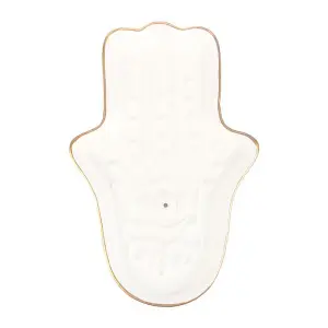 Something Different Hamsa Hand Incense Holder White (One Size)