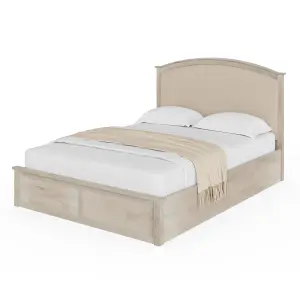 GFW Madrid Ottoman Bed  Limed Oak