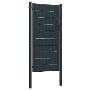 Berkfield Fence Gate PVC and Steel 100x124 cm Anthracite