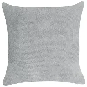 Left Hand Velvet Chaise Lounge Light Grey CHAUMONT