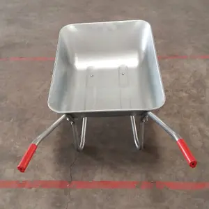 Heavy Duty Wheelbarrow 65l Litre Galvanised Steel Outdoor Wheel Barrow Pneumatic