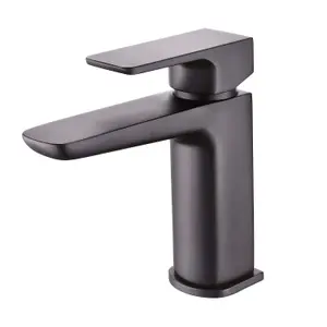 Zoia Gun Grey Basin & Bath Filler Tap Package Inc Basin & Bath Waste