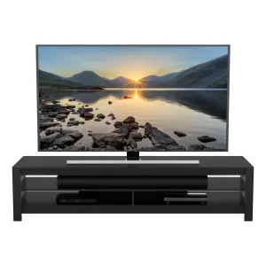 AVF Calibre 1.8m TV Stand, for TVs up to 85" - Black Oak